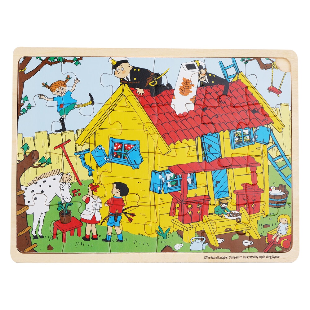 Barbo Toys Puzzle encadré en bois Pippi - FSC (8602)