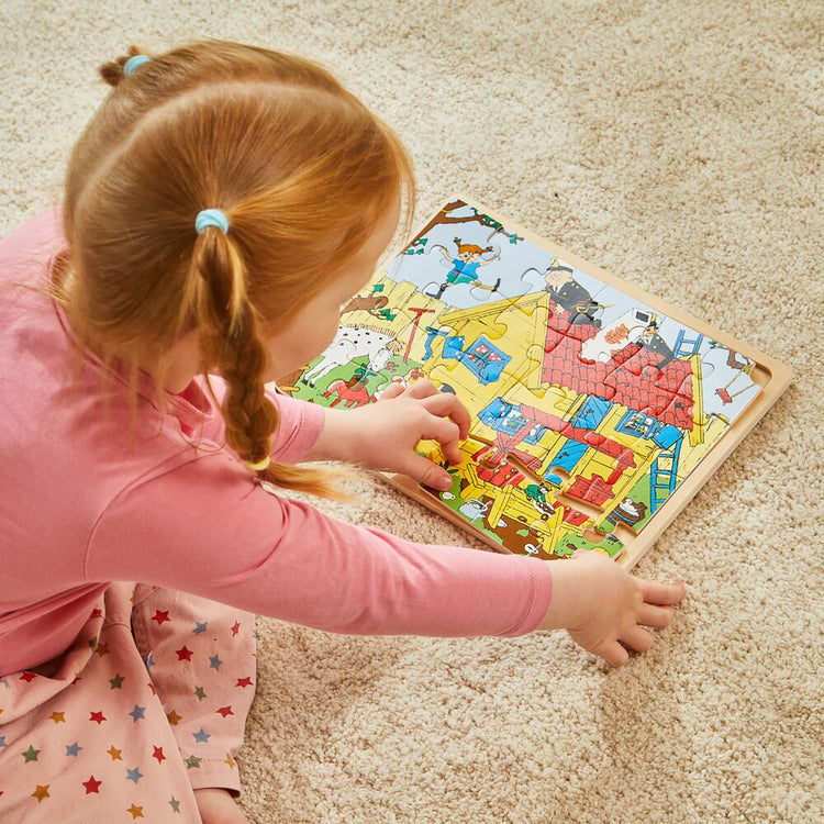 Barbo Toys Puzzle encadré en bois Pippi - FSC (8602)