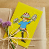 Barbo Toys Carte de voeux Pippi avec enveloppe - jaune (8615)
