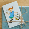Barbo Toys Pippi Carte de vœux avec enveloppe – Rose (8616)