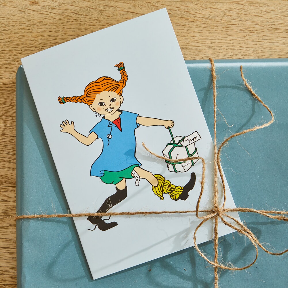 Barbo Toys Pippi Carte de vœux avec enveloppe – Rose (8616)