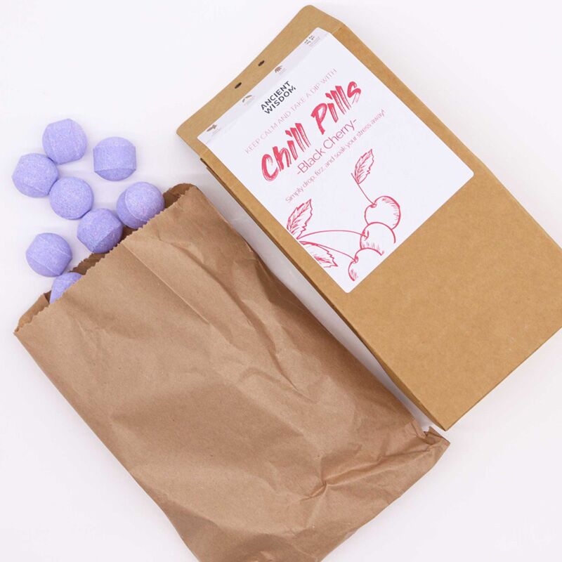 Salle de bain de cerise noire bcro balles fizz chill pilule cadeau