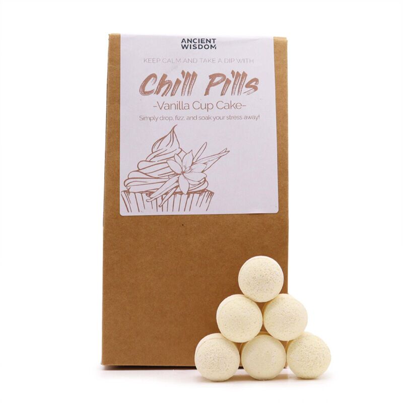 Vanille Cupcake Bath BCRO Balles Fizz Fizz Chill Pill Gift Box