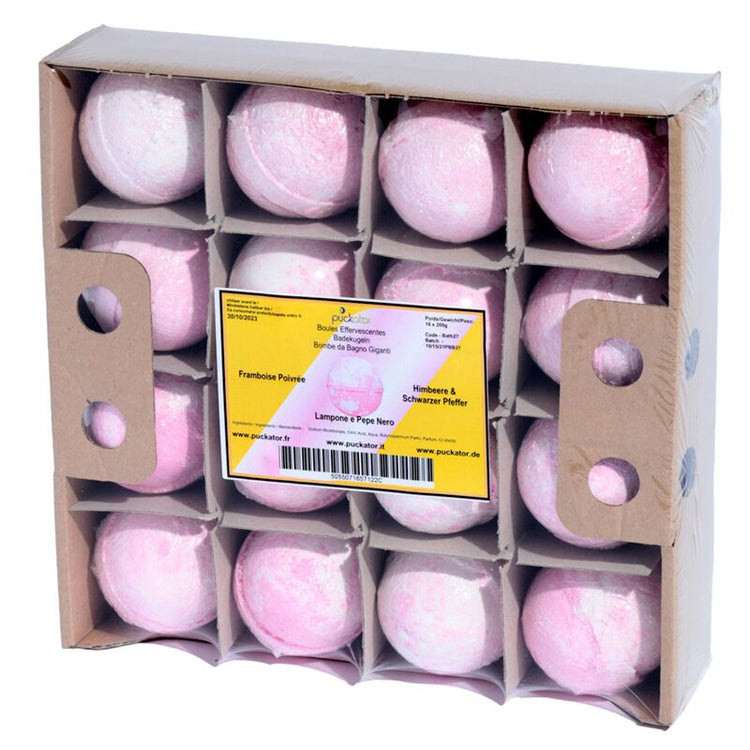 Taille de bulles de beurre de karité - framboises poivre noir