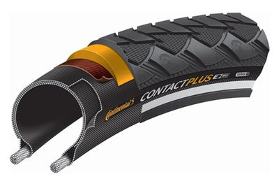 Continental Contact Plus - City Bike Band 28x1.60 - Band Wire - Black