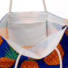 Sac de plage en toile à imprimé ananas