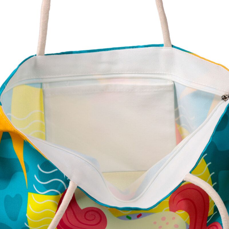 Holiday Vibes Sac de plage en toile Unicorn