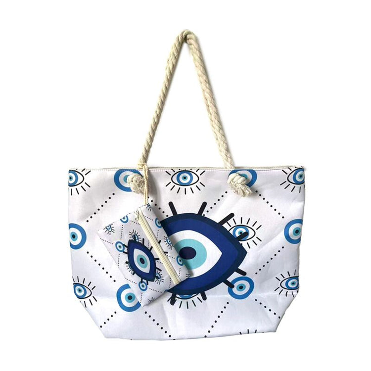 Sac de plage ovale protection mauvais œil