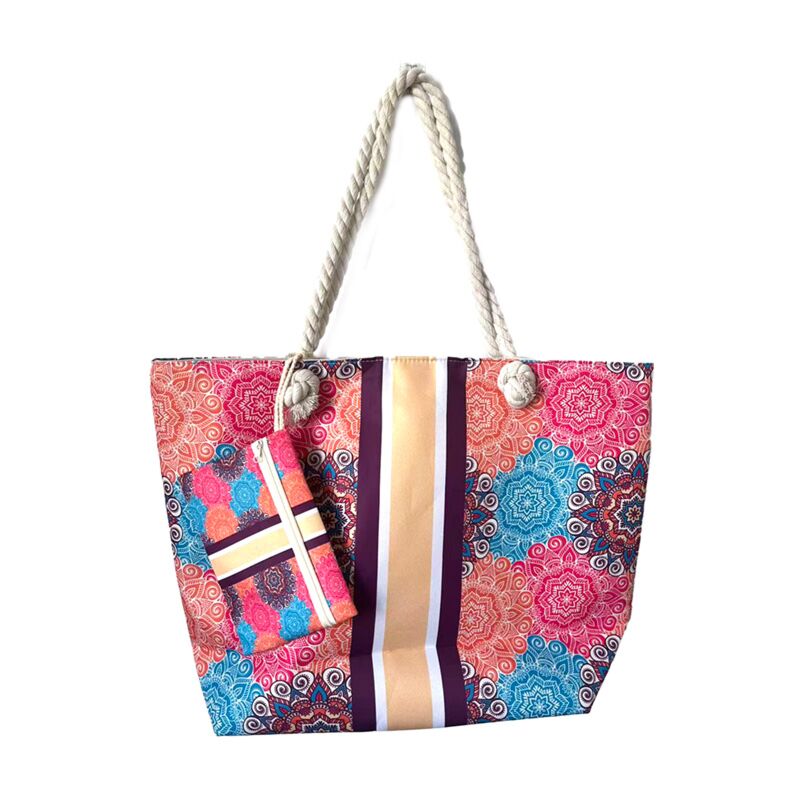 Sac de plage mandala multicolore