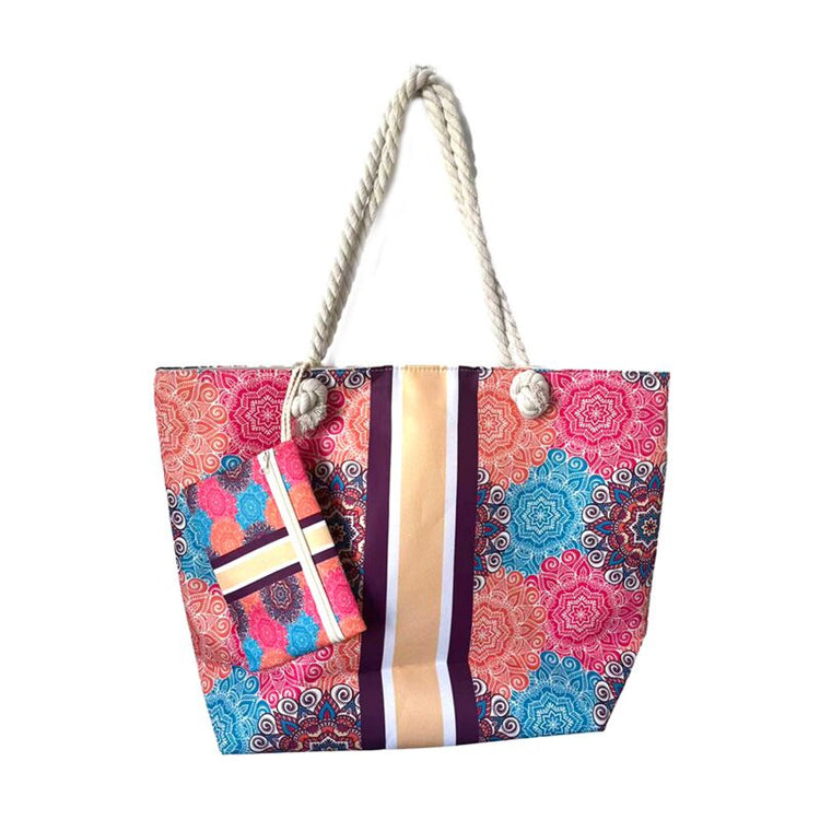 Sac de plage mandala multicolore