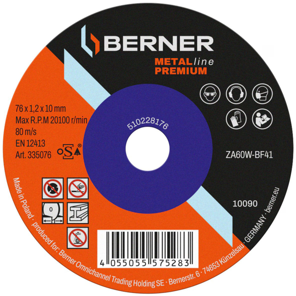 Cema berner disque à tronçonner metalline premium 76mm (25pcs)