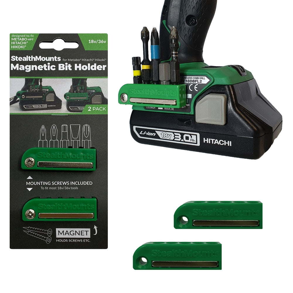 Porte-embout à montage furtif pour hikoki metabo hpt hitachi | vert | 2 pièces - bh-mhh-grn-2