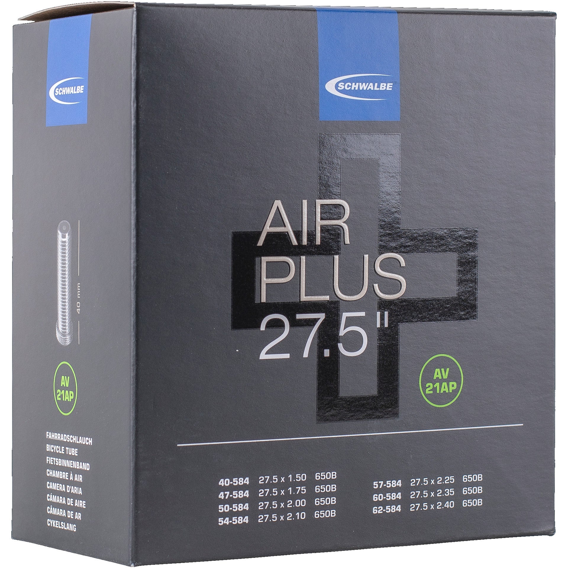 SCHWALBE AIR TUBE INTERNE PLUS AV21AP | 40 62-584 | Voiture