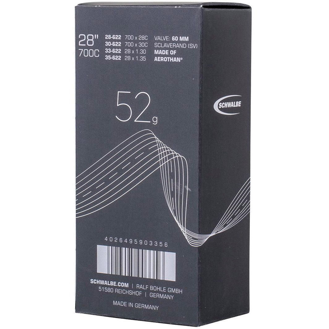 Tube intérieur de Schwalbe SV16E Aerothan 28 35-622 IB TPU 60 mm