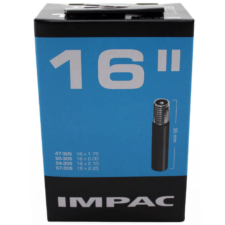 Impac Inner Tube (par Schwalbe) AV16 16x1,75 2.35 Etro 47 57-305, Valve: Schrader Auto 35 mm