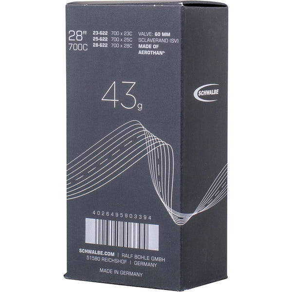 Schwalbe Chambre à air sv20e aerothan tpu 28 pouces 23/28-622 sv 60mm