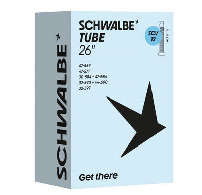 Tube intérieur de Schwalbe SCV12 26 pouces 30 47-559 597 Valve Clik 40 mm