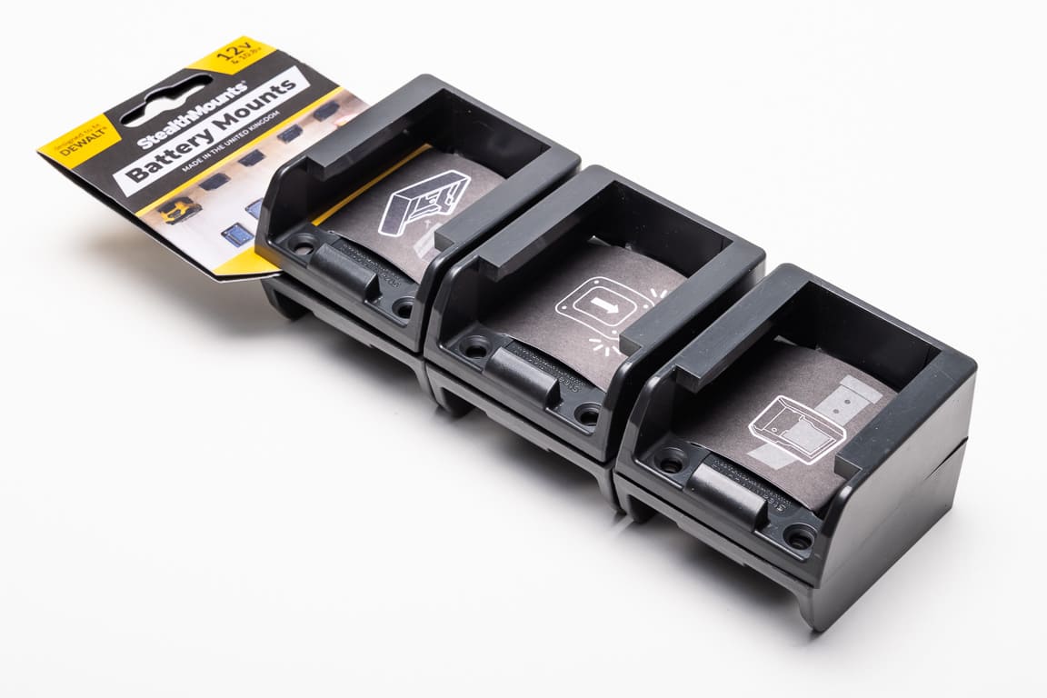 Stealthmounts bm-dw12-blk-6 supports de batterie pour Dewalt 12v | noir | 6 pièces - bm-dw12-blk-6