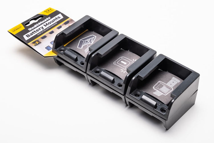 Stealthmounts bm-dw12-blk-6 supports de batterie pour Dewalt 12v | noir | 6 pièces - bm-dw12-blk-6