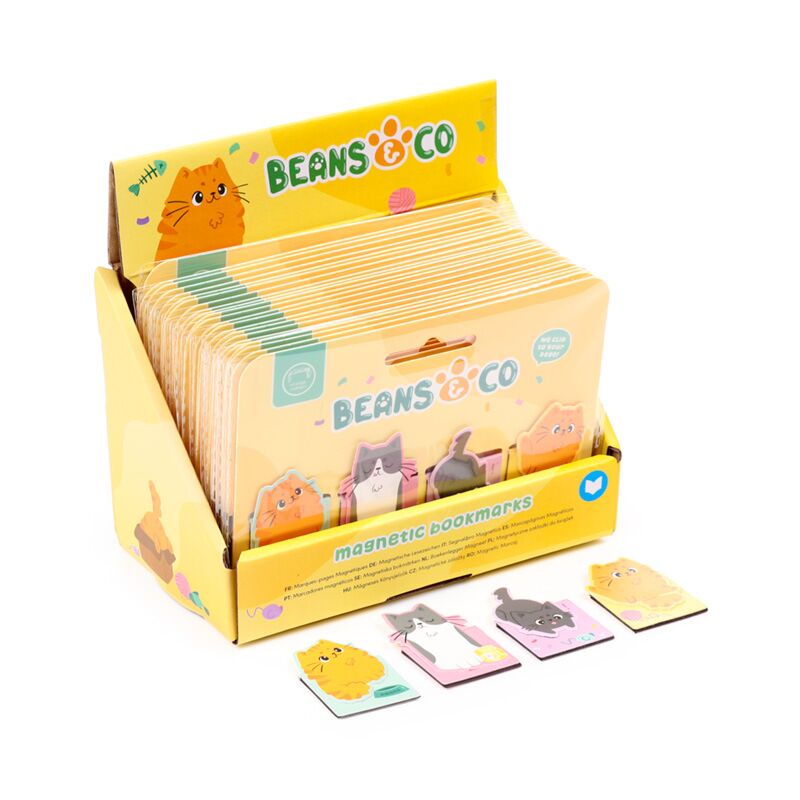 Ensemble de marque-pages magnétiques Beans Co Chats