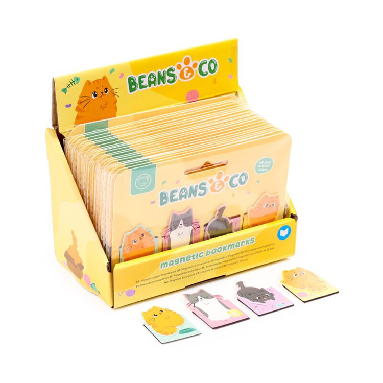Ensemble de marque-pages magnétiques Beans Co Chats