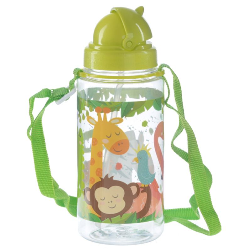 Zoo paille de bouteille d'eau pour enfants sans BPA durable 450 ml