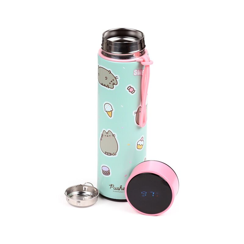 Pusheen le chat bonbons thermos 450ml thermomètre