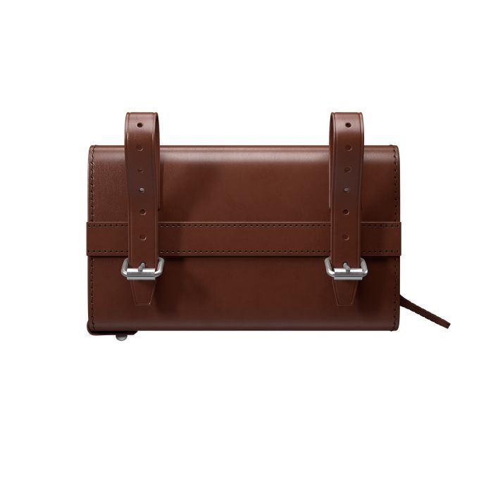 Brooks en forme de D - marron antique