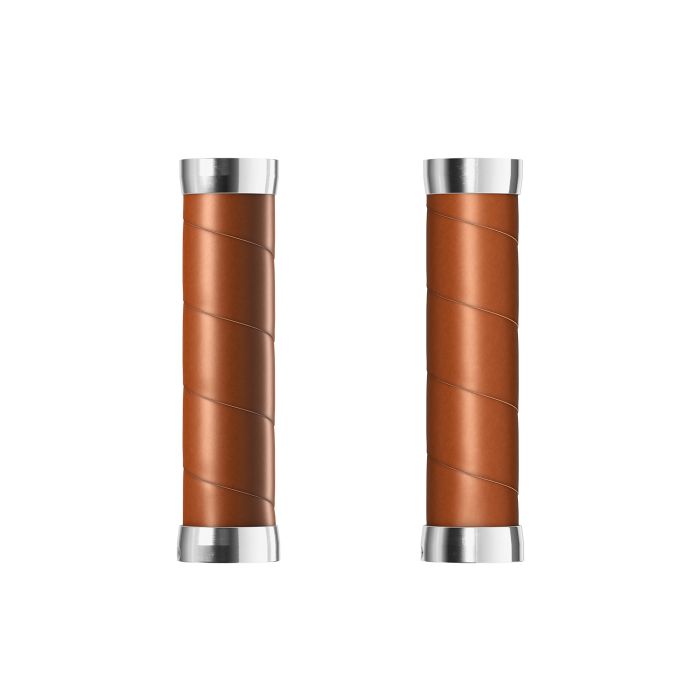 Brook's Handles Grips en cuir mince 130 mm miel