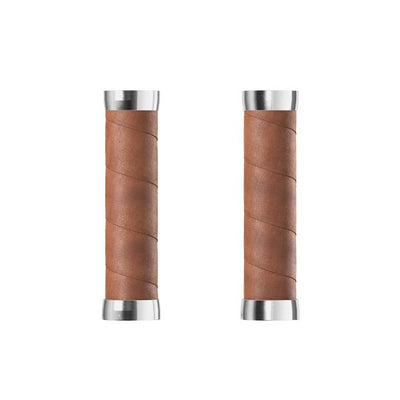 Poignées fines en cuir Brooks (130+130 mm) - beige foncé