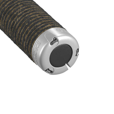 Poignées en cuir dodues Brooks (130+130 mm) - noires