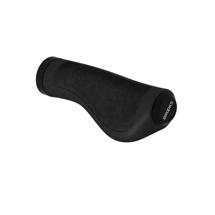 Poignées ergonomiques en caoutchouc Brooks (100+130 mm) - noires