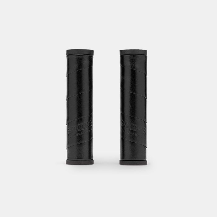 Poignée en cuir de saule Brooks (130+130mm) - noir