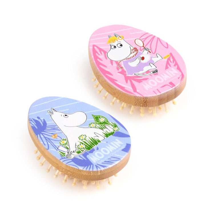 Brosse à cheveux en bambou en forme de tammi moomen