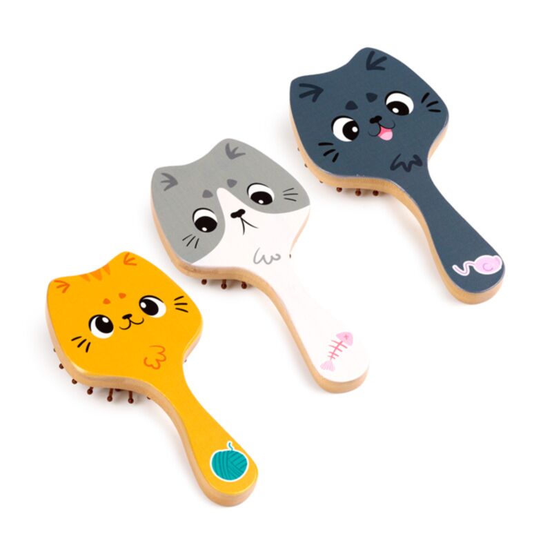 Brosse à cheveux en bambou Beans Co Chats