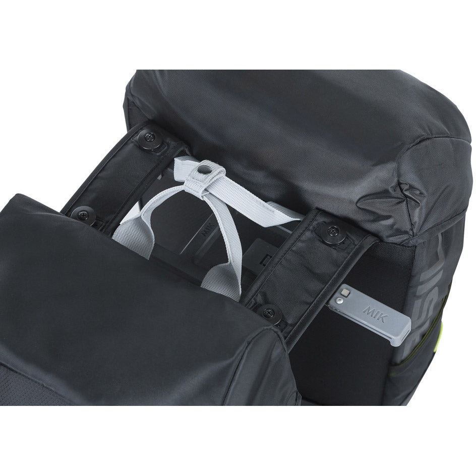Basil Double Bicycle Bag Miles 34 litres 13 x 26 x 35 cm (2x) Lime noire