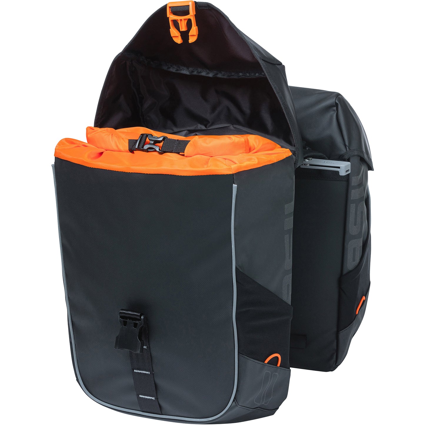 Sac à vélo de basilic Double Miles Tarpaulin Black Orange Mik 34L