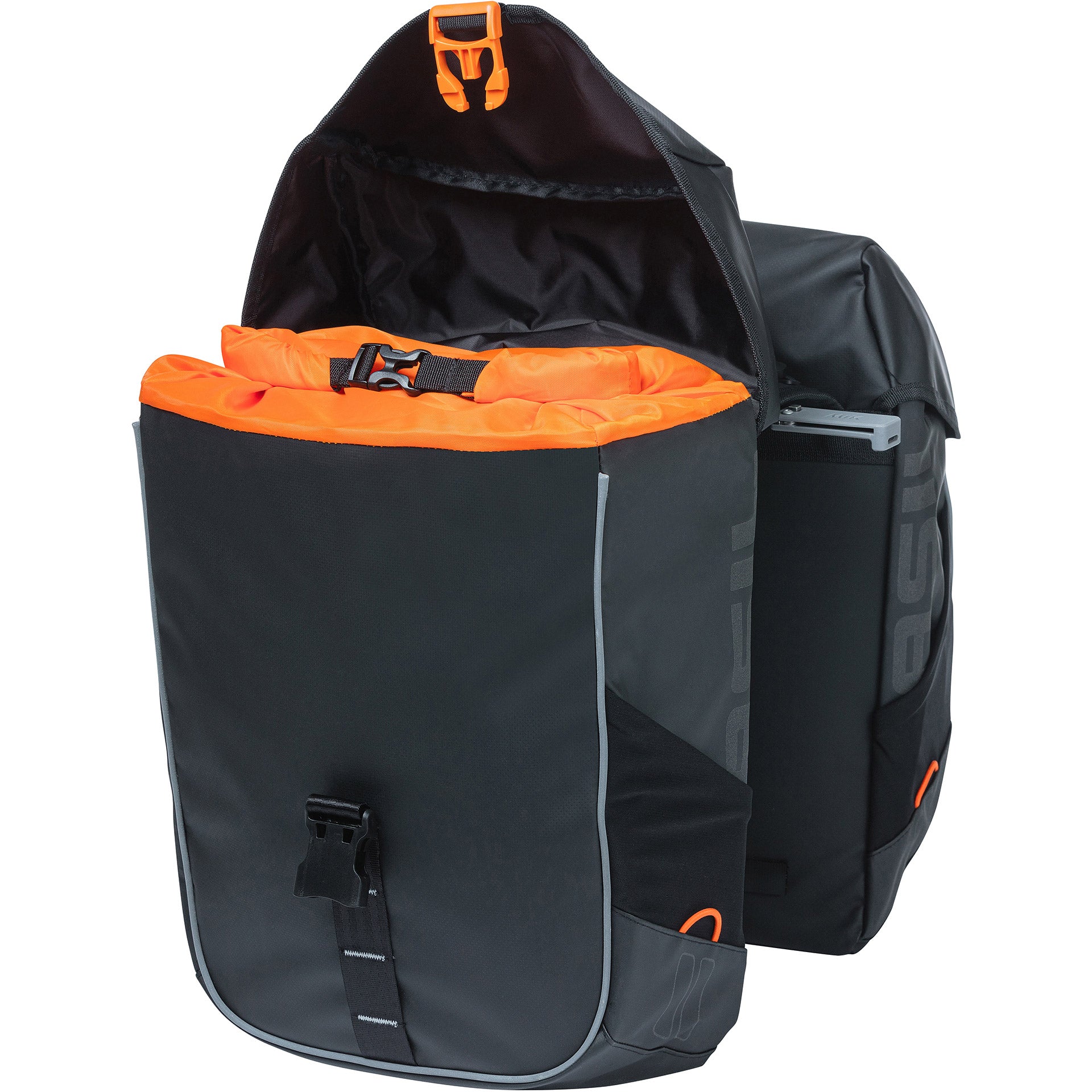 Sac à vélo de basilic Double Miles Tarpaulin Black Orange Mik 34L