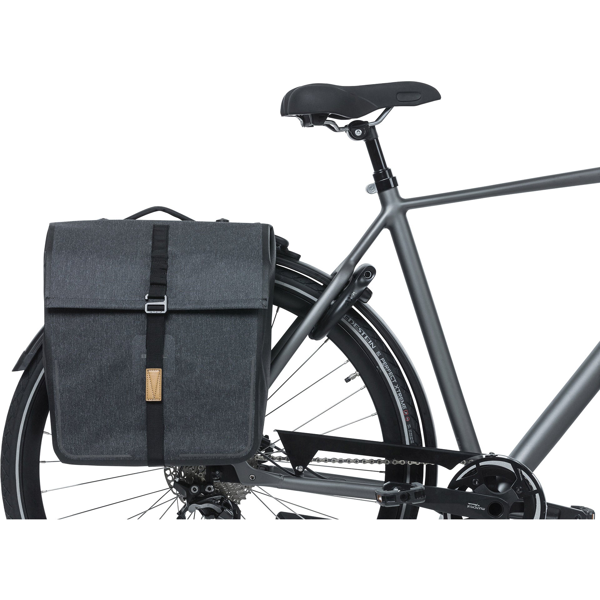 Basil Double Bicycle Bag Urban Dry Mik 50 litres - Charcoal