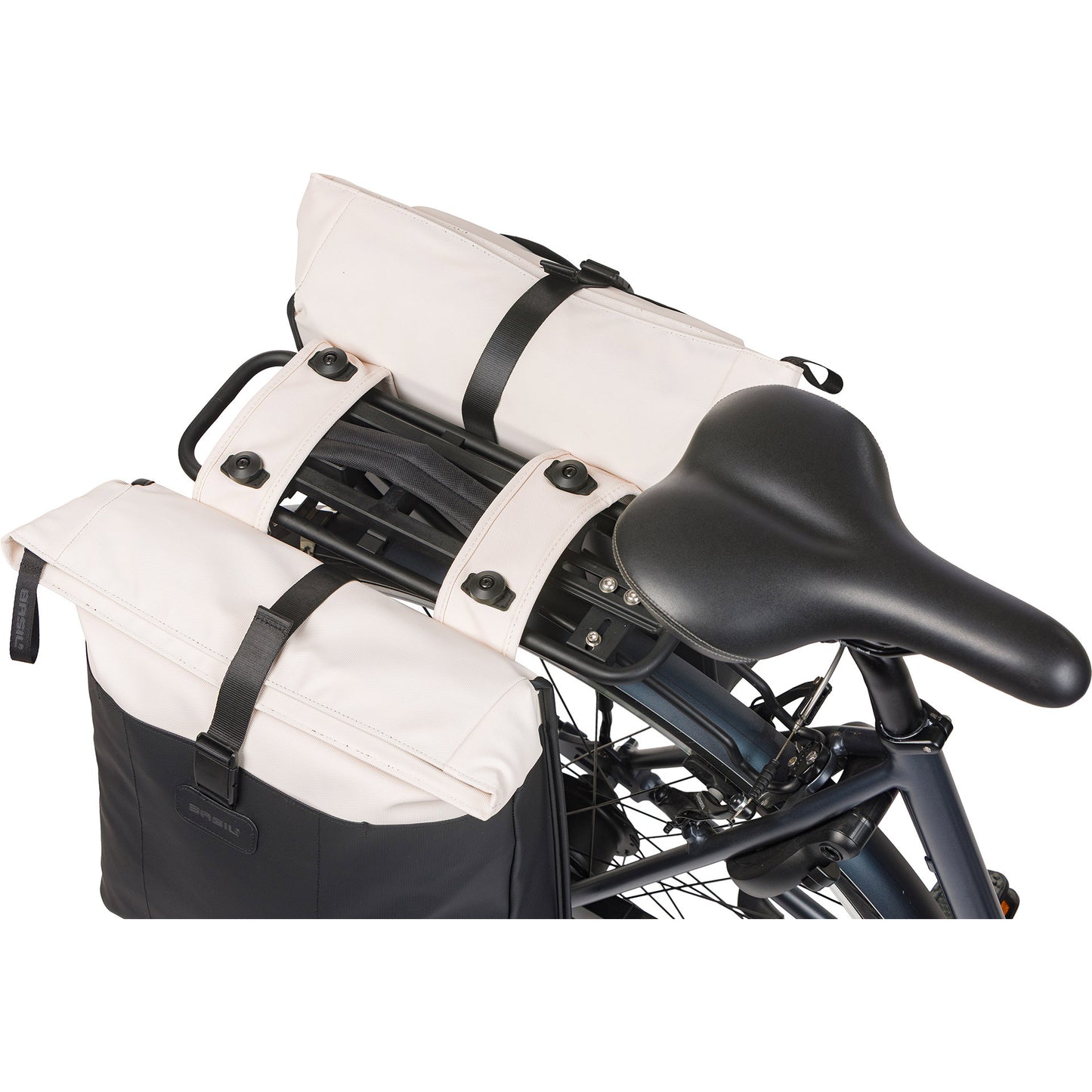 Basil sac double vive mik 28-35l blanc cassé noir