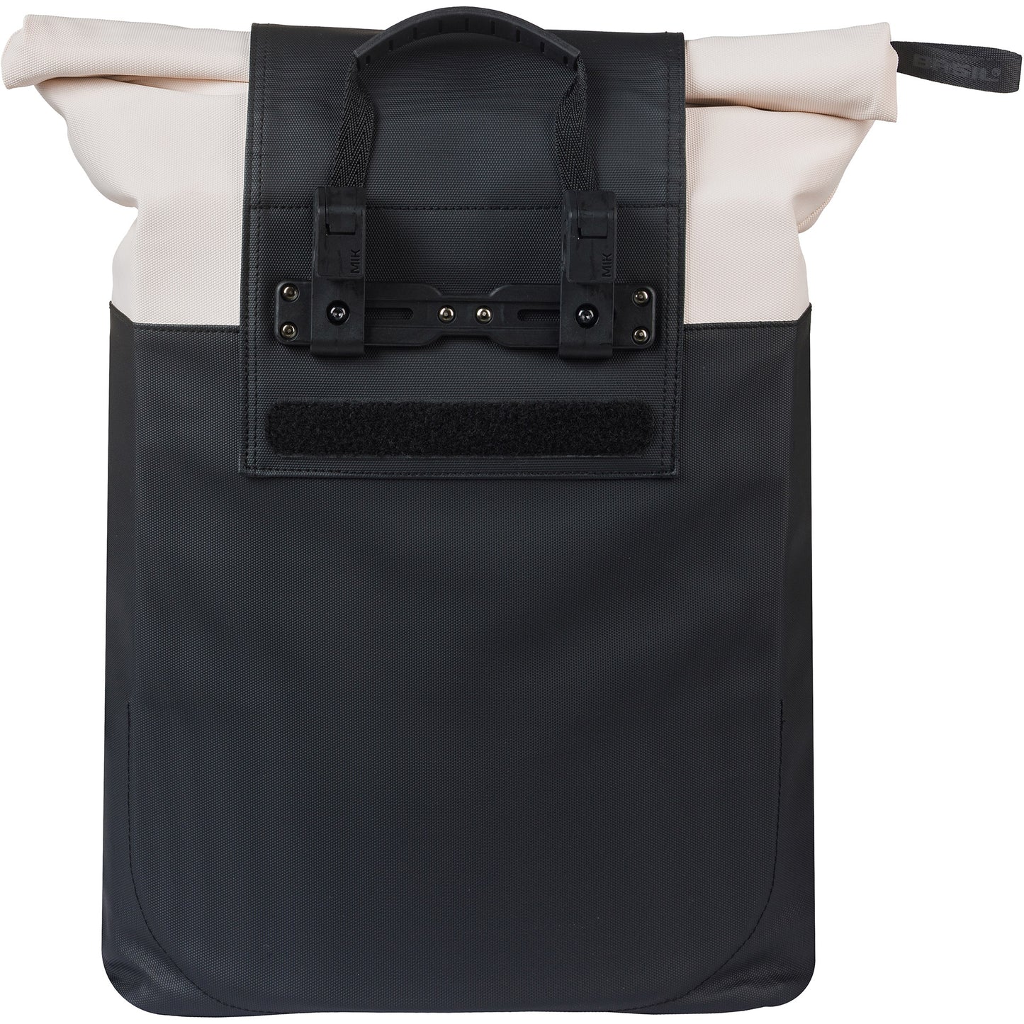 Basil shopper vive mik crochets 15-20l blanc cassé noir