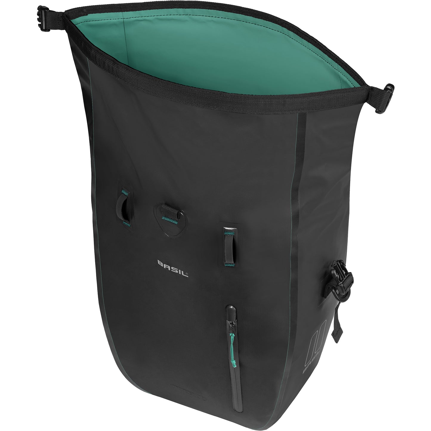 Basil sac rivo l single noir | crochets micro | 15l