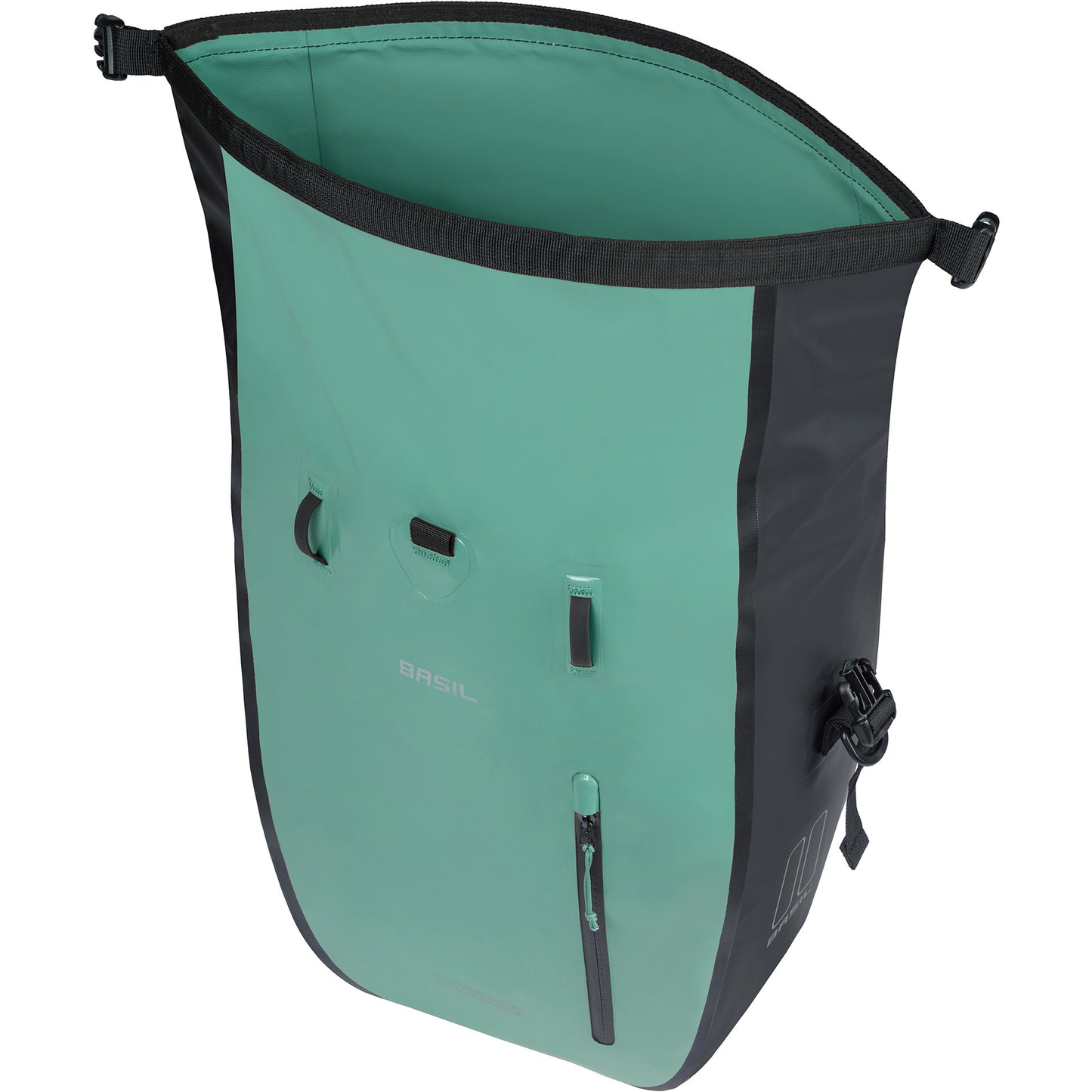 Basil sac de vélo simple rivo l bâche mik 25-31l 14 x 28 x 43 cm - vert noir