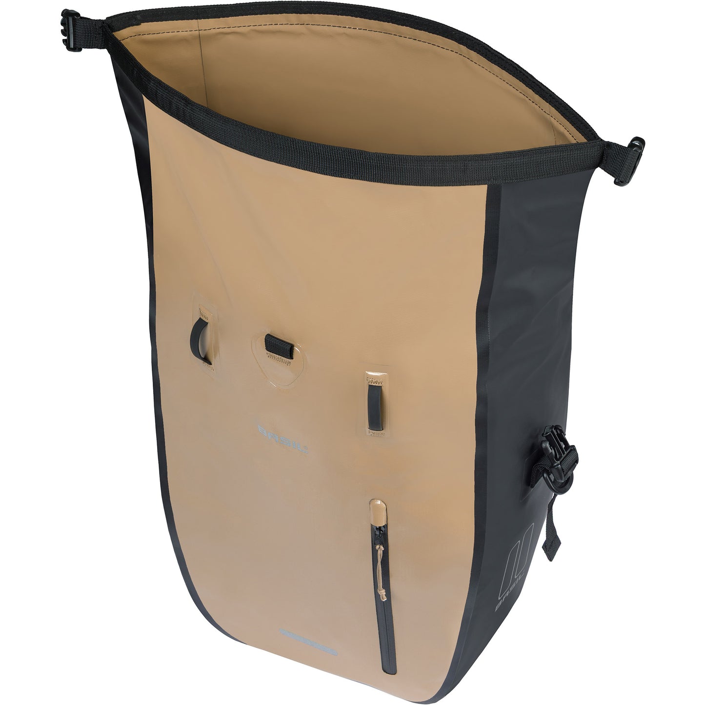 Basil sac de vélo simple rivo l tarpaulin mik 25-31l 14 x 28 x 43 cm - sable noir