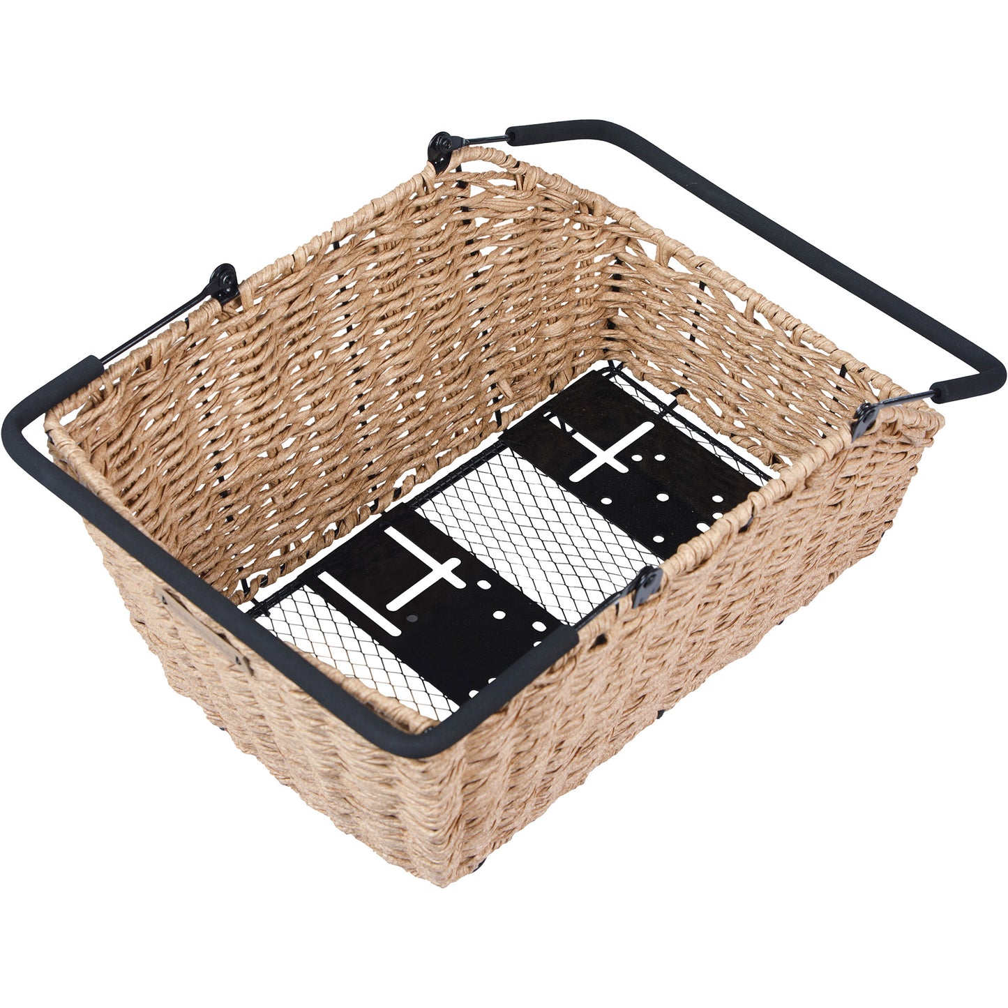 Panier de vélo de basilic Cento Rattan Look multi-systèmes 40 x 25 x 12 cm - Merdoiselle