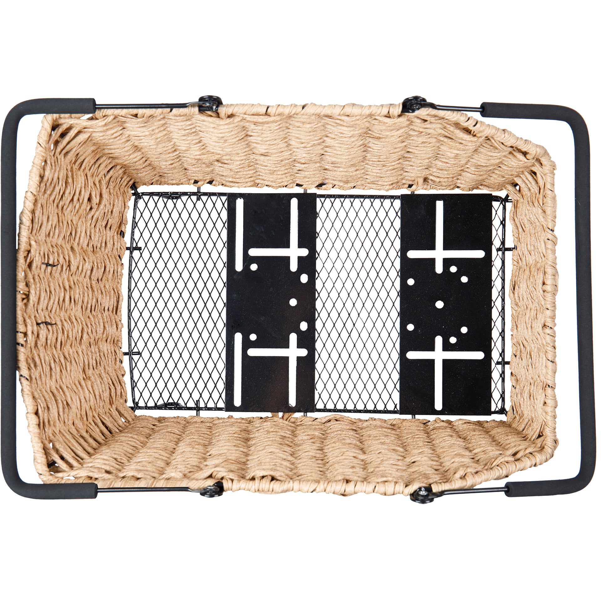 Panier de vélo de basilic Cento Rattan Look multi-systèmes 40 x 25 x 12 cm - Merdoiselle