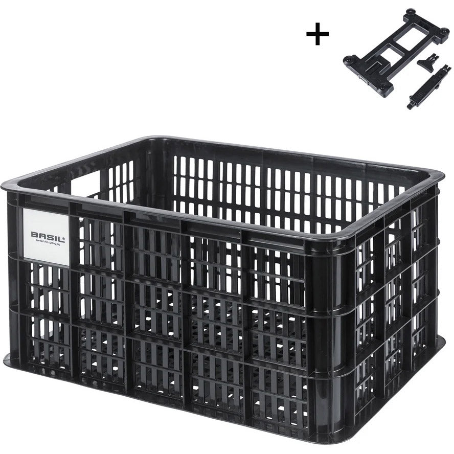 Basil Krat Groot 40L Mik Black recyclé