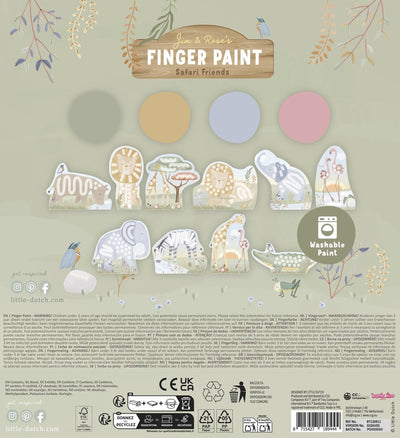 Peinture au doigt Little Dutch - safari - ensemble complet - astuce cadeau - jouets créatifs
