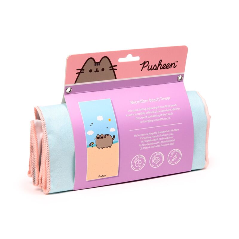 Chatte la serviette de plage en microfibre chat