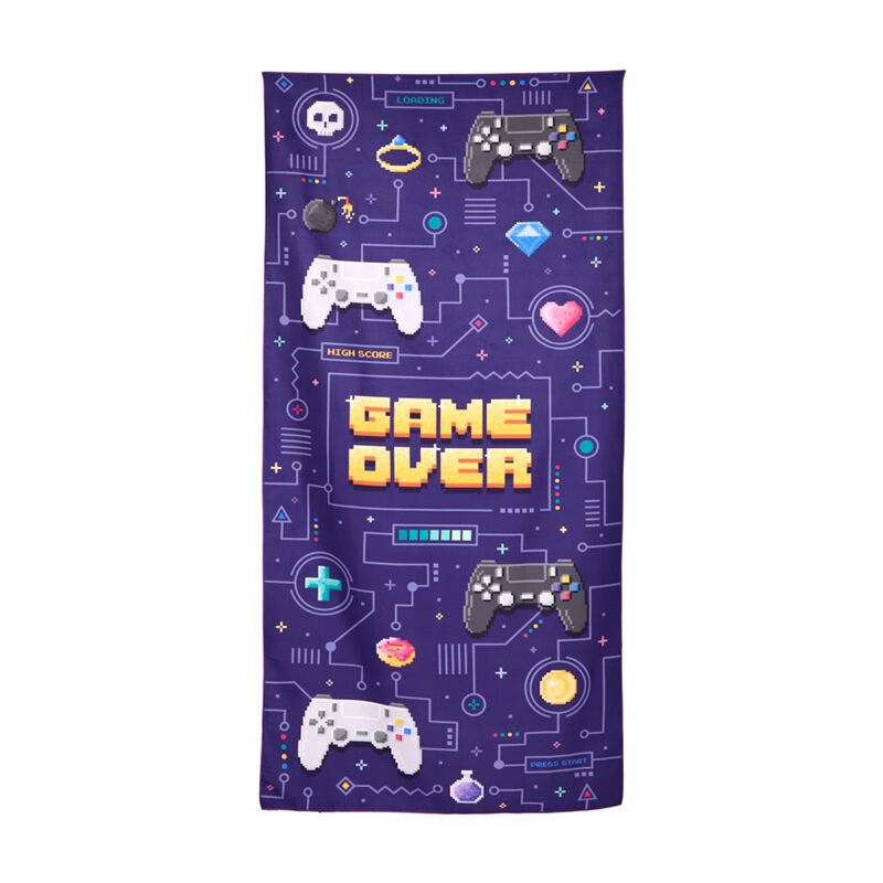 Jeu sur la serviette de plage en microfibre